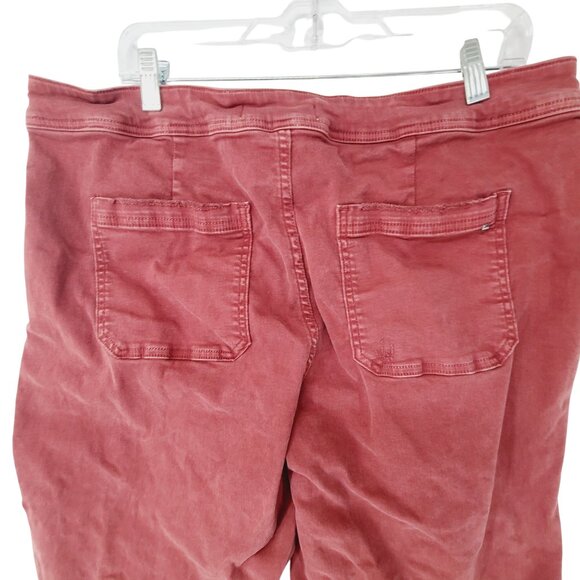 Mica Los Angles Women's  Button Fly Barrel Crop Denim Pants Size 16W - Picture 5 of 7